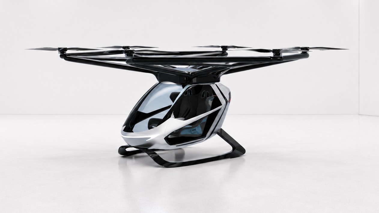 YIVTOL T-series render, two-seat tiltrotor